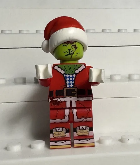 Brickluv Custom Printed LEGO Minifigure Santa Grinch 