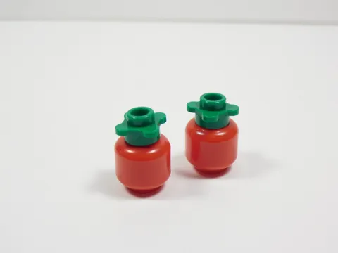 LEGO Lot of 2 Red Tomato Food Produce Accessory Minifig I2