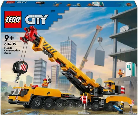 LEGO 60409 City Yellow Mobile Crane Construction Vehicle Building Toy