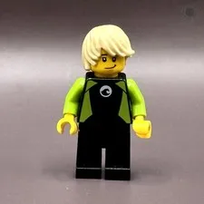 LEGO Minifigure - Coast Guard City - Surfer in Wetsuit - cty0811 - Set# 60163