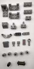 Lego Replacement Parts 24 Various Pieces Gray Color
