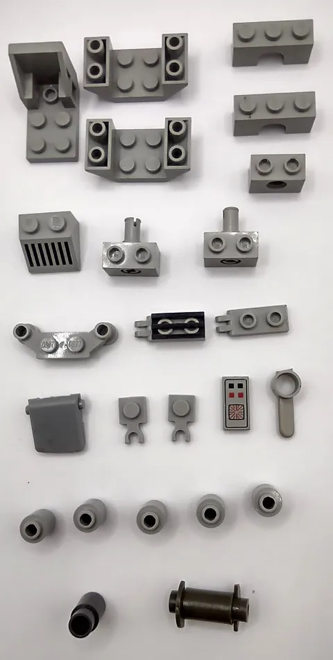 Lego Replacement Parts 24 Various Pieces Gray Color