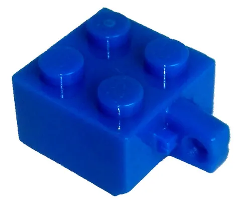 LEGO 5x Blue Hinge Brick 2 x 2 Locking with 1 Finger Vertical inv.600