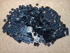 LEGO LOT OF 400 BLACK SQUARE PLATE 1X1 #3024