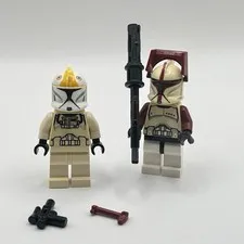 LEGO Star Wars Clone Trooper Captain sw0492 + Pilot sw0491 Lot 75021 Phase 1