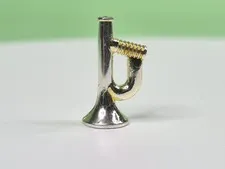 LEGO Minifigure Utensil Musical Instrument Bugle/Trumpet Chrome Gold Part