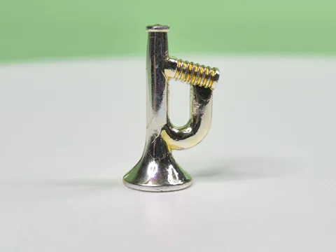LEGO Minifigure Utensil Musical Instrument Bugle/Trumpet Chrome Gold Part
