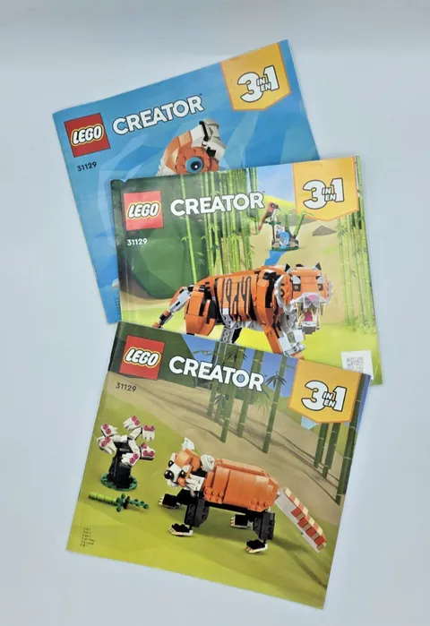 Lot Of 3 Lego Creator Instruction Manuals 31129 Majestic Tiger Red Panda Koi