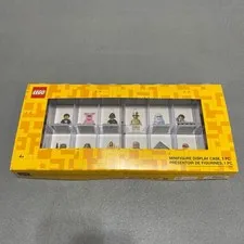 LEGO Minifigure Display Case Stackable 16 Figure Showcase Yellow Clear 40660601