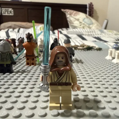 Lego Star Wars Obi-Wan Kenobi Old Hood & Cape White Pupils SW0336 Minifigure