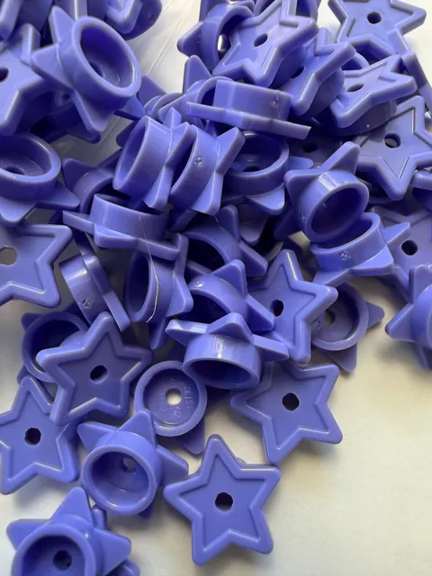 LEGO - NEW- #11609-MEDIUM LAVENDER-STAR W/ STUD HOLDER-10 PIECES