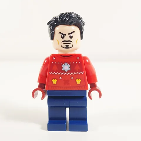 Lego Tony Stark Minifigure Holiday Sweater Marvel Super Heroes 76196 sh0760
