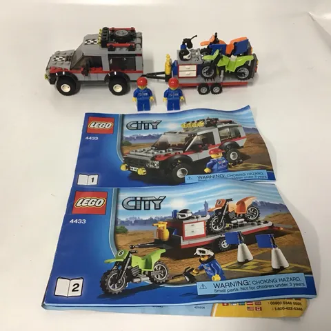 LEGO 4433 CITY Dirt Bike Transporter 100% Complete