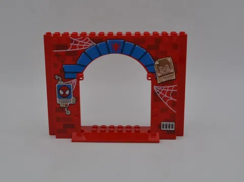 LEGO Panel 4 x 16 x 10 with Spider-Man Print 10687 Arch 3 3/4"
