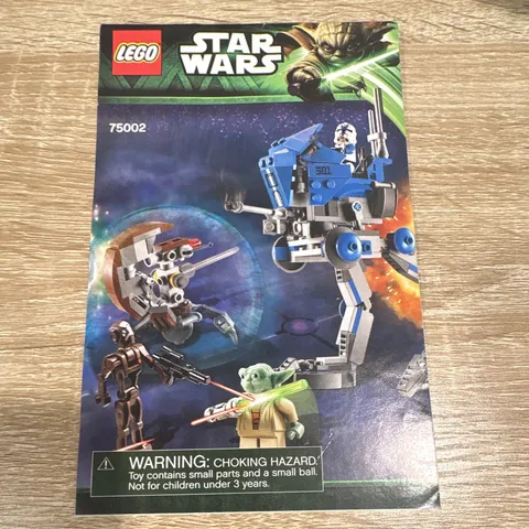 LEGO Star Wars AT-RT 75002 Instruction Manual Booklet Illustrated WIN Insert
