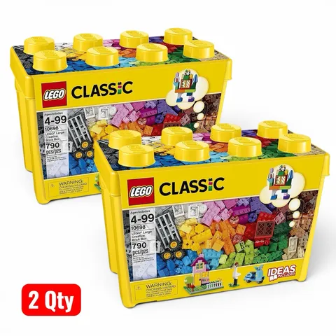 2X LEGO CLASSIC: Lego Large Creative Brick Box (10698)