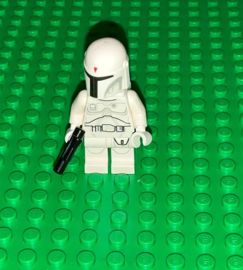 LEGO Star Wars White Boba Fett Detailed Pattern Minifigure SW0631 NO CRACKS