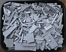 500 Lego Light Bluish Gray Pieces Bulk Parts Lot~Bricks, Plates, & Specialty