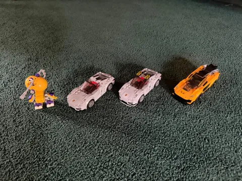 Lego set lot 3 cars & 1 Trumpsey 41562, 75910, modified 75910, & modified 75909