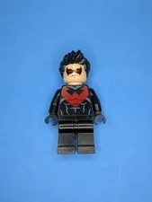 Lego DC Batman: Nightwing Minifigure Red Eye Holes Chest Symbol 76011