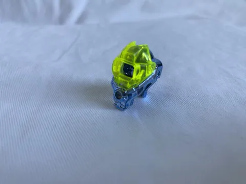 Rare Lego BLUE Chrome Helmet Neon Green Visor, Space Mask, Life On Mars 71598