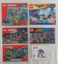 Lego DC Comics Super Heroes Mixed Lot of 6 Instruction Manuals Batman & Superman