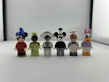 LEGO Disney 100 Minifigure Lot of 6 Mickey Daisy Tiana w/ Guitar Accessory