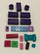 LEGO 18 bright color MISC blocks planks pieces parts lot