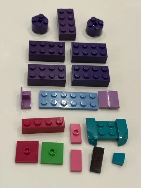 LEGO 18 bright color MISC blocks planks pieces parts lot