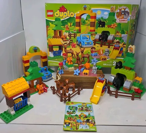 Lego Duplo 10584 -Forest Park w/ Animals Complete Set W/Manual!