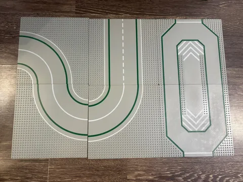 Vintage Original Lego Road Base Plates Lot Of 6, Unbroken, Clean! 