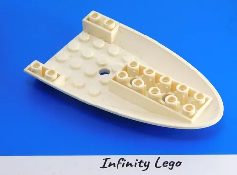 LEGO White Aircraft / Plane Bottom Curved Panel 6x10 Fuselage (87611)  x1