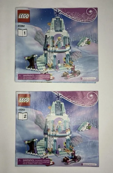 LEGO Disney Frozen 41062 Elsa Sparkling Ice Castle Instruction Manuals Books