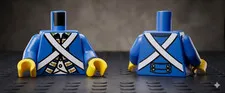 LEGO IMPERIAL SOLDIER TORSO MINIFIGURES BLUE WHITE AND GOLD TRIM PIRATE RARE T19