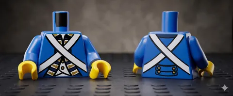 LEGO IMPERIAL SOLDIER TORSO MINIFIGURES BLUE WHITE AND GOLD TRIM PIRATE RARE T19
