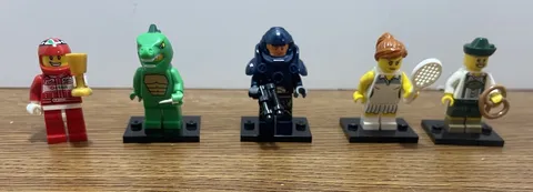 LEGO Minifigures Series 7 8 Dinosaur Galaxy Patrol Daredevil Tennis Lederhosen