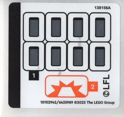 LEGO STICKER SHEET 75350 COMMANDER CODY New & Genuine for set 75350stk01