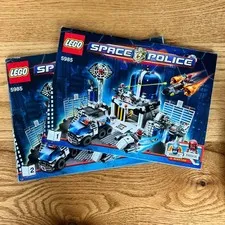 LEGO Instruction Manuals Space Police Central 5985 Booklets 1 and 2 Set 2010