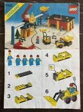 Vintage Lego Manual 6383 — Public Works Center Legoland - No Pieces Just Booklet