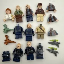 LEGO Jurassic World Minifigure Lot Owen Claire ACU Guards Dinosaurs Parts