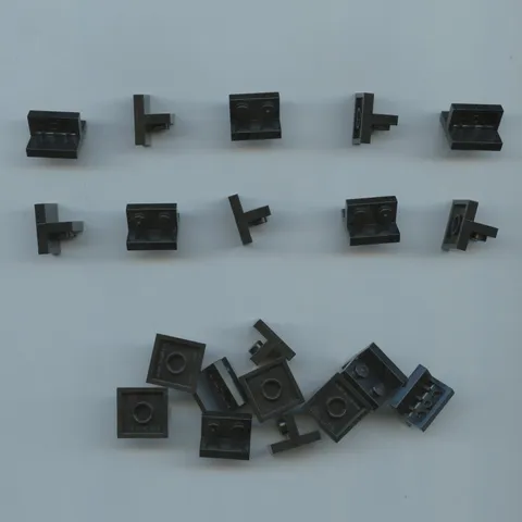LEGO x 20 Black Bracket 2 x 2 - 1 x 2 Centered 41682 bulk lot