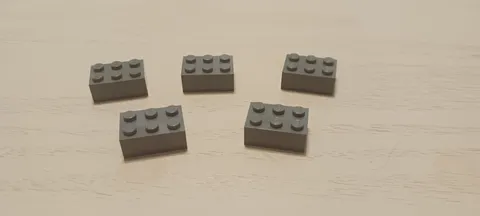 Lego - Dark Gray Block - 2 x 3 - BrickLink ID #3002