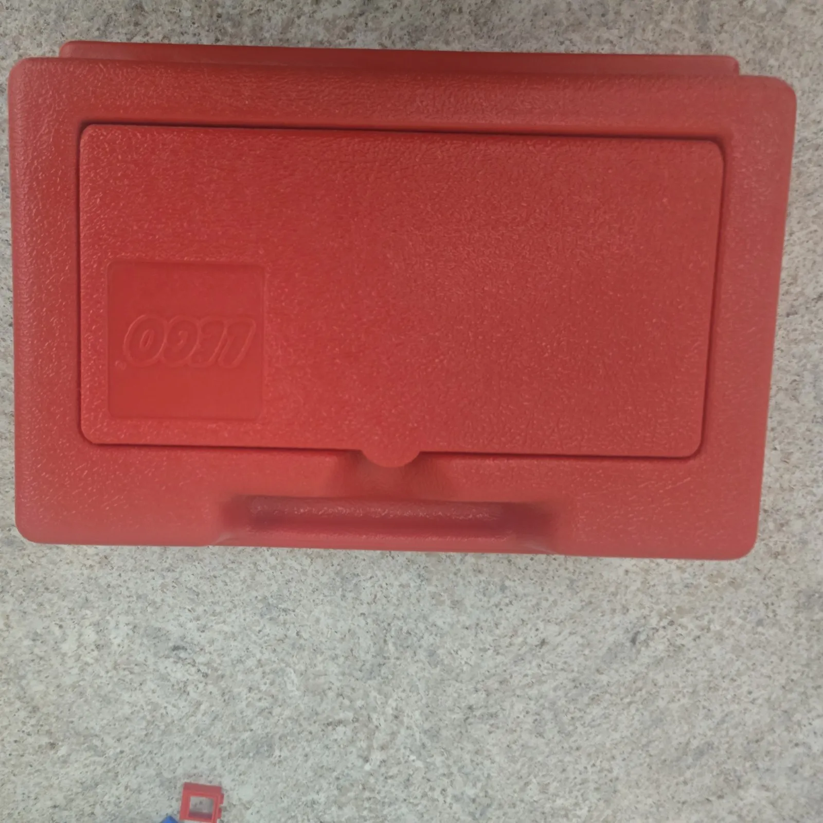Vintage 1982 Red Lego Bin Plastic Container Case Clean