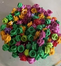 LEGO Approx 250 Pieces Mixed Color Flowers Flower Edge 1 Round 24866 & 33291