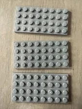 LEGO 3035 Dark Bluish Gray Baseplate 4x8- 3 Pieces