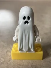Lego Ghost Minifigure Pointed Top Shroud Glow in the Dark.
