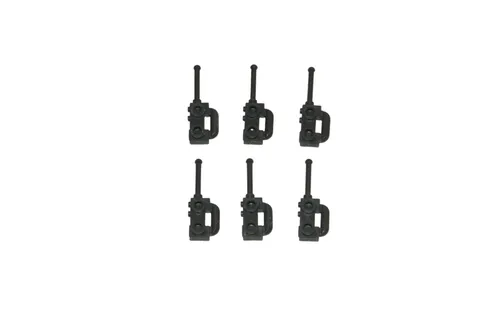 6 Lego® Figure Minifig Accessories Phone Radio Walkie DARK GREY