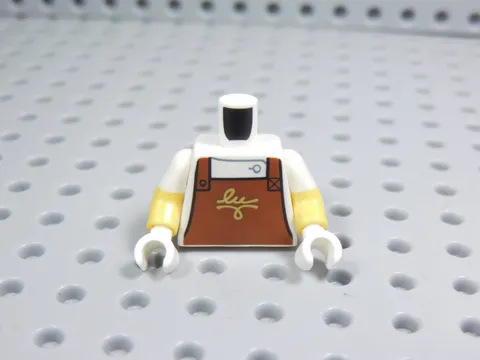 LEGO White Printed Torso w/ Brown Apron Minifig AY