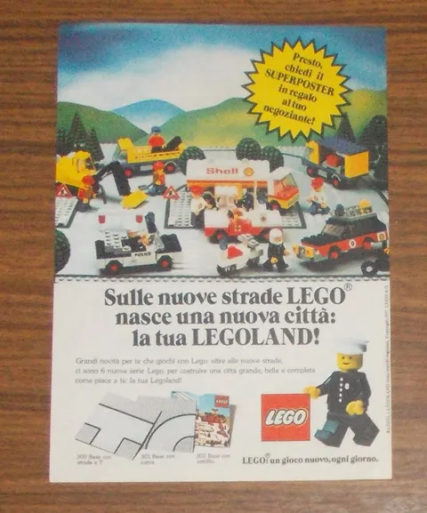 Rare Advertising LEGO Legoland Town 671 Shell Truck 623 Red Cross 641 674 1978