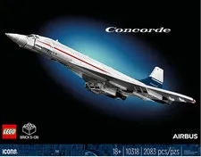 LEGO Icons 10318 Concorde Supersonic Aircraft Model New Sealed